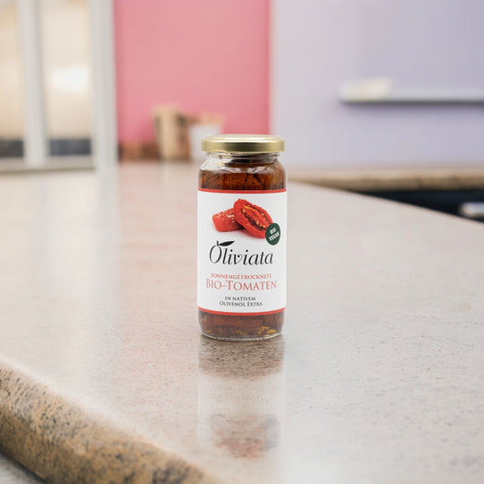 Sonnengetrocknete Bio-Tomaten in Nativem Olivenöl Extra – Intensität und Aroma pur