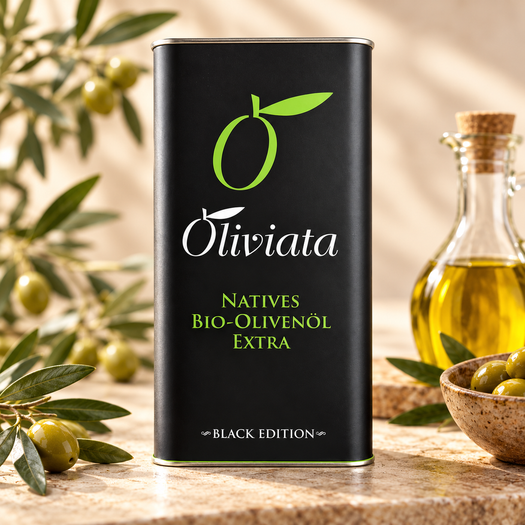 Oliviata Natives Bio-Olivenöl Extra – Black Edition, 5 Liter Kanister
